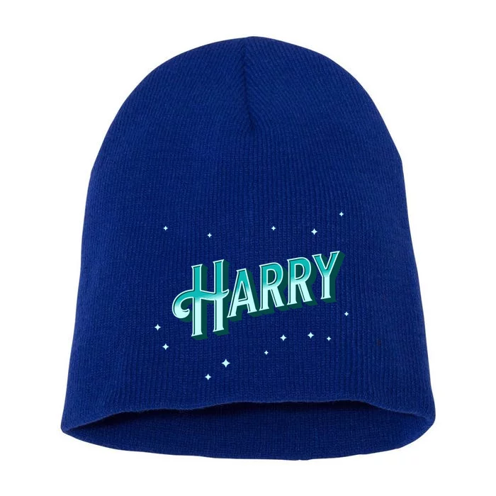 Harry Name Personalised Gift Short Acrylic Beanie