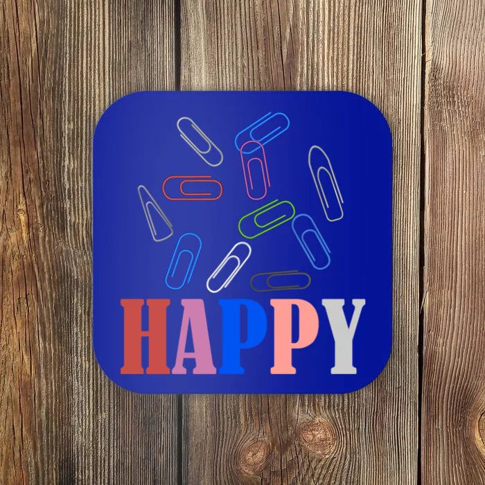 Happy National Paperclip Day National Paperclip Day Gift Coaster