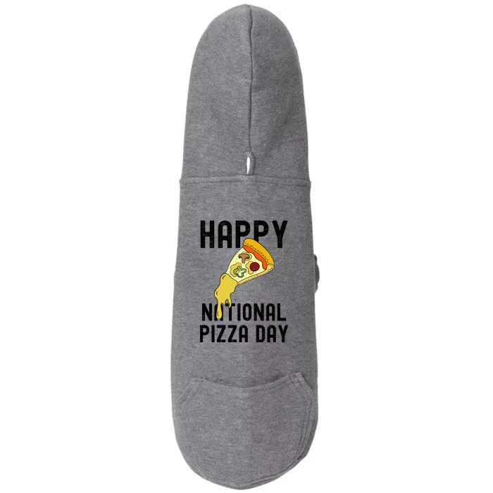 Happy National Pizza Day Doggie 3-End Fleece Hoodie