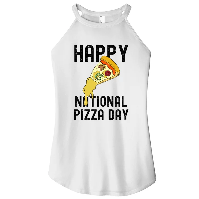 Happy National Pizza Day Women’s Perfect Tri Rocker Tank