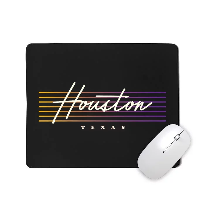 Houston Nostalgic Retro Style Texas Mousepad