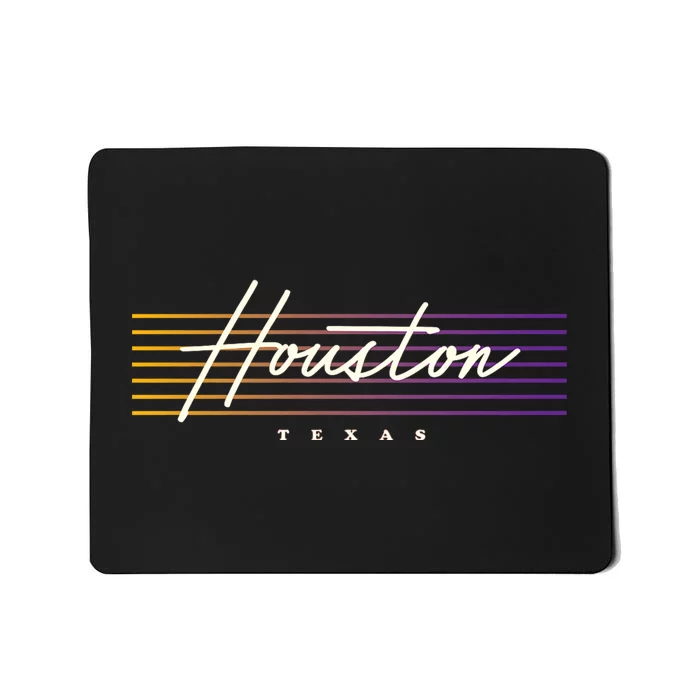 Houston Nostalgic Retro Style Texas Mousepad