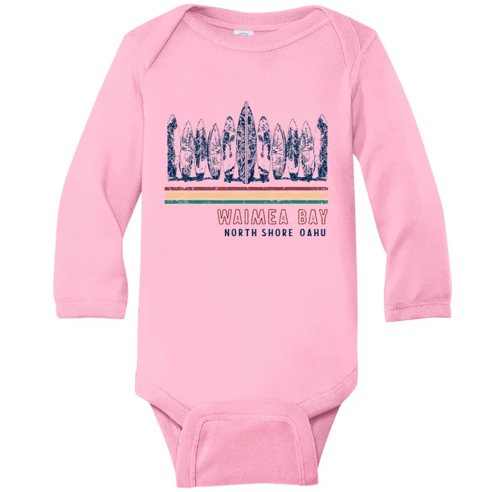 Hawaii North Shore Oahu Waimea Bay Baby Long Sleeve Bodysuit