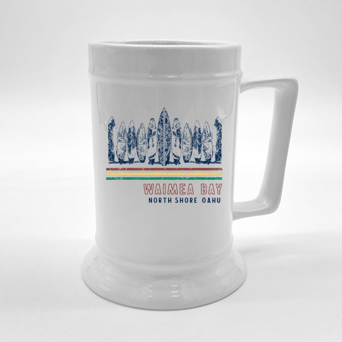 Hawaii North Shore Oahu Waimea Bay Front & Back Beer Stein