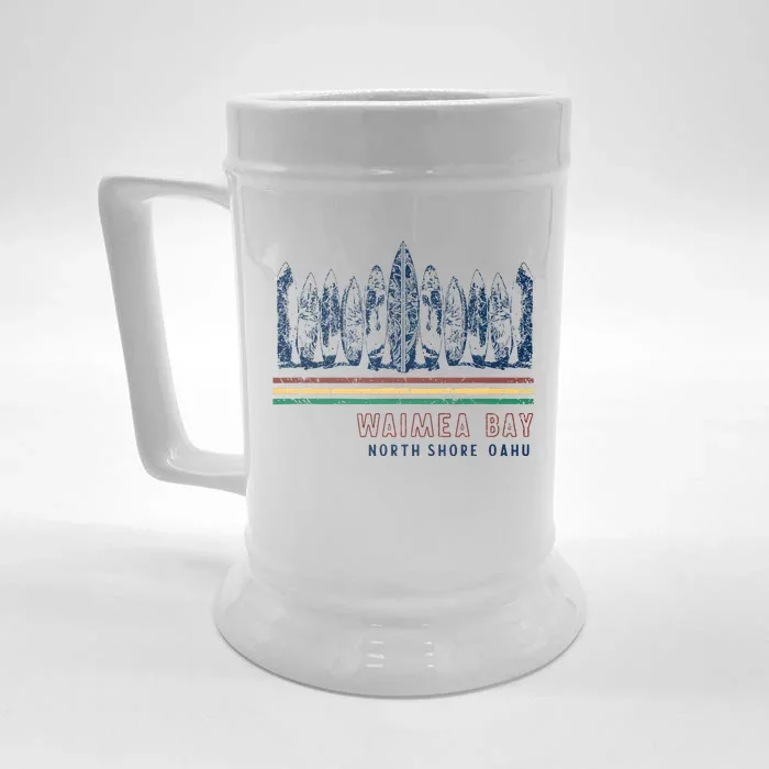 Hawaii North Shore Oahu Waimea Bay Front & Back Beer Stein