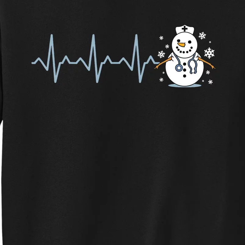 Heartbeat Nurse Snowman Nurse Christmas Sweatshirt