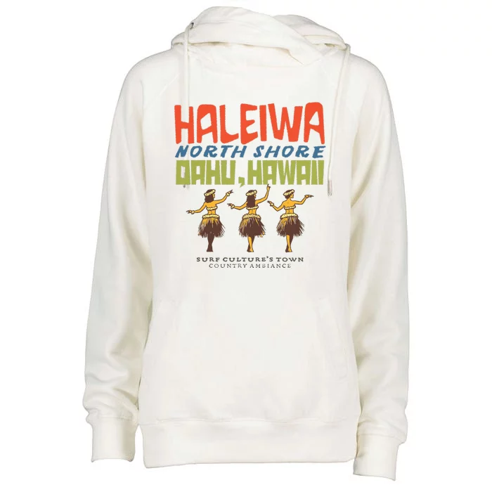 Haleiwa North Shore Oahu Womens Funnel Neck Pullover Hood