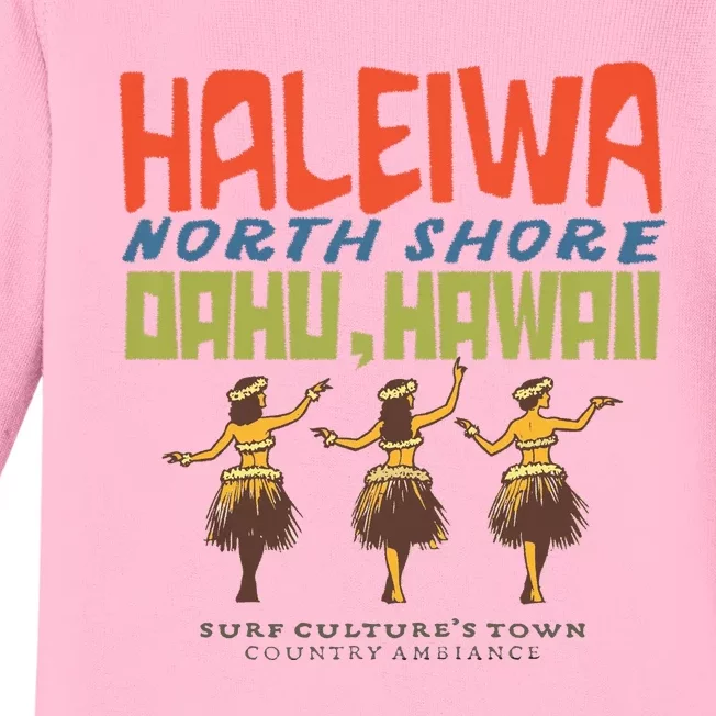 Haleiwa North Shore Oahu Baby Long Sleeve Bodysuit