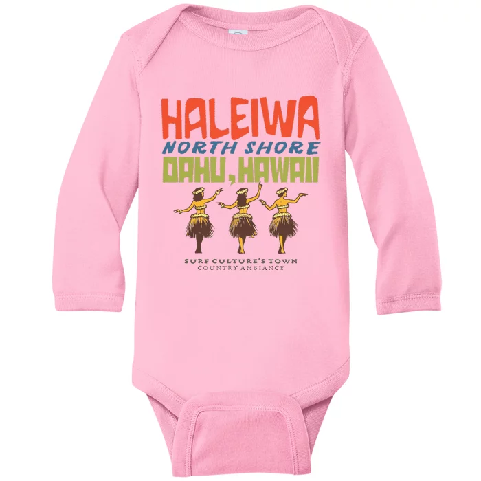 Haleiwa North Shore Oahu Baby Long Sleeve Bodysuit