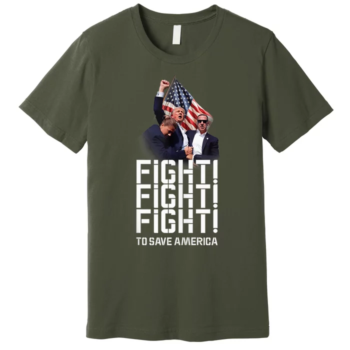 HeLl Never Stop Fight To Save America Trump Campaign 2024 Premium T-Shirt