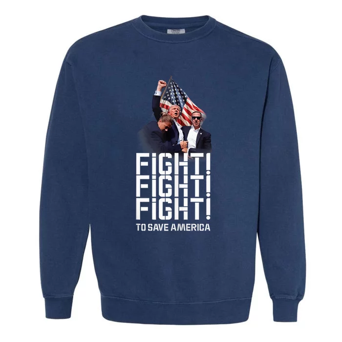 HeLl Never Stop Fight To Save America Trump Campaign 2024 Garment-Dyed Sweatshirt