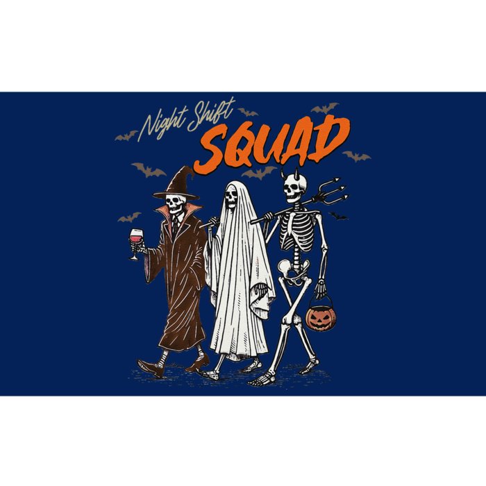 Halloween Night Shift Squad Nursing Funny Skeleton Nurse Bumper Sticker