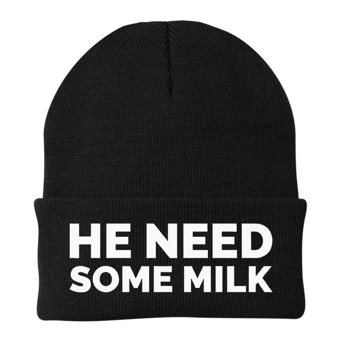 He Need Some Milk Knit Cap Winter Beanie