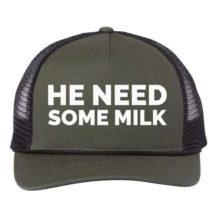 He Need Some Milk Retro Rope Trucker Hat Cap