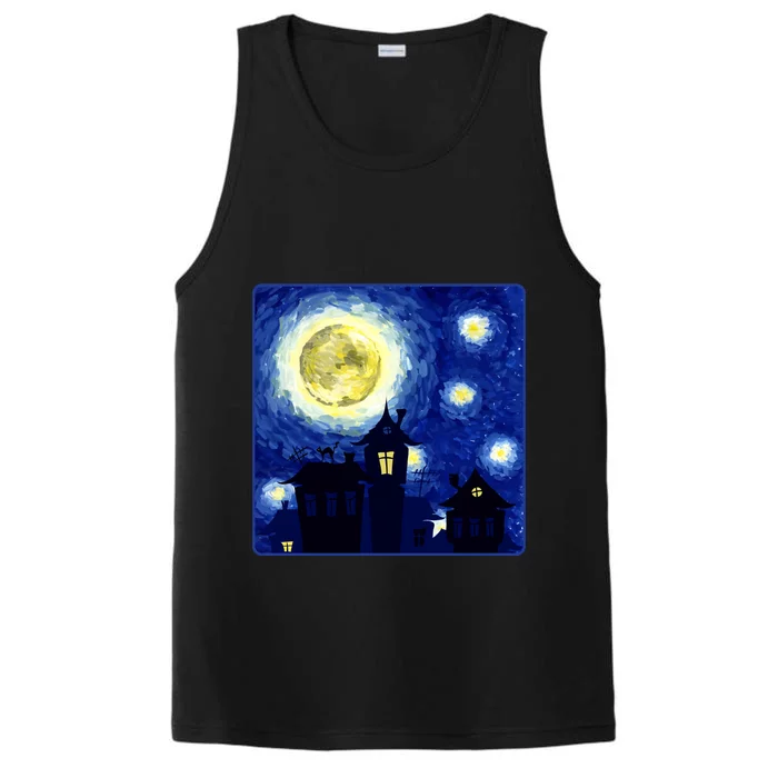 Halloween Nights, Starry Night Painting Performance Tank