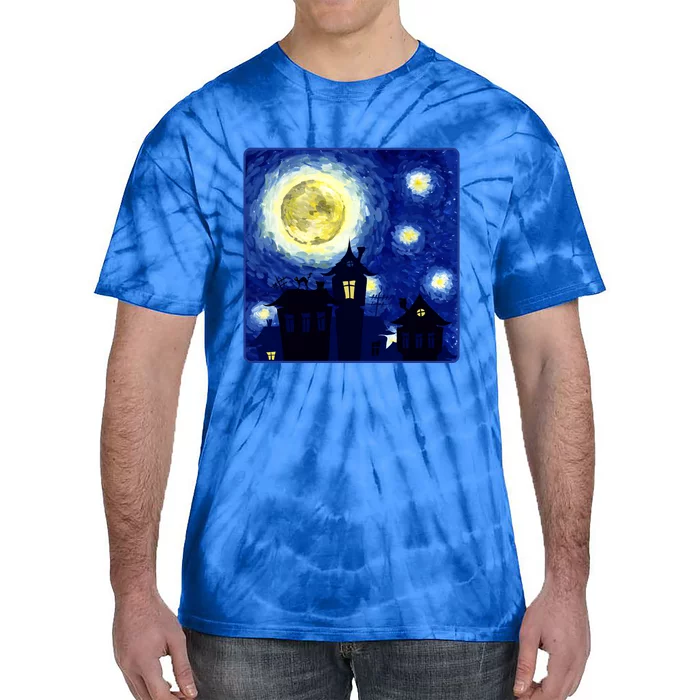 Halloween Nights, Starry Night Painting Tie-Dye T-Shirt