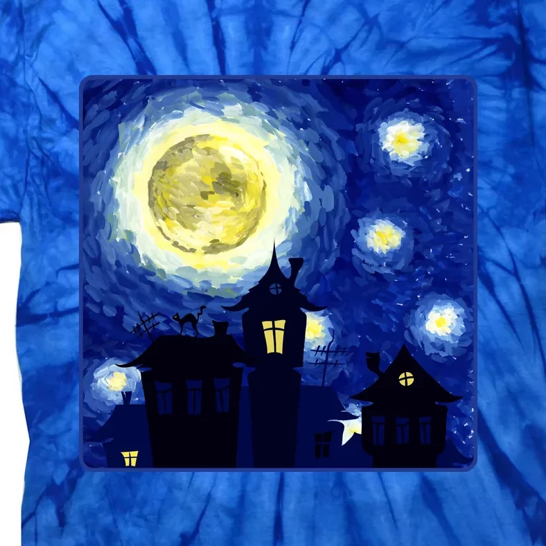 Halloween Nights, Starry Night Painting Tie-Dye T-Shirt