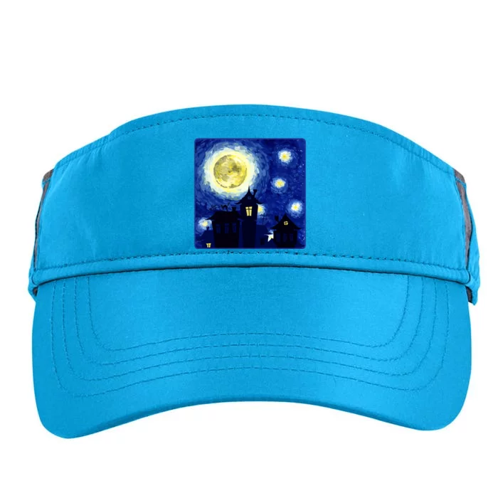 Halloween Nights, Starry Night Painting Adult Drive Performance Visor