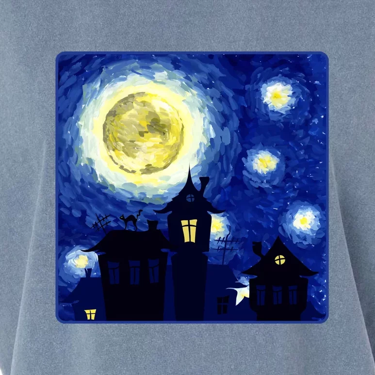 Halloween Nights, Starry Night Painting Garment-Dyed Women's Muscle Tee