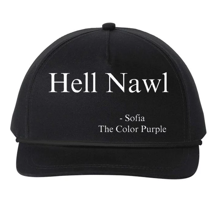 Hell Nawl Sofia Quote Purple Color Movie Black Films Plays Snapback Five-Panel Rope Hat