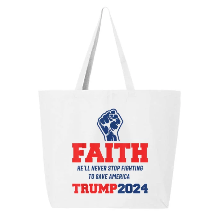 HeLl Never Stop Fighting To Save America Trump 2024 25L Jumbo Tote