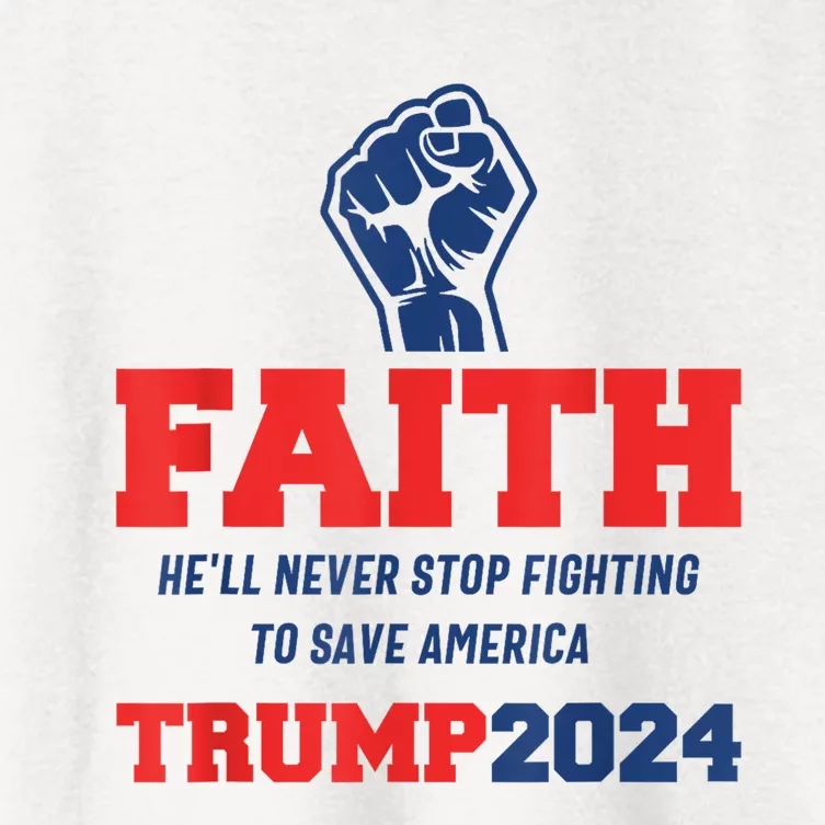 HeLl Never Stop Fighting To Save America Trump 2024 Women's Crop Top Tee