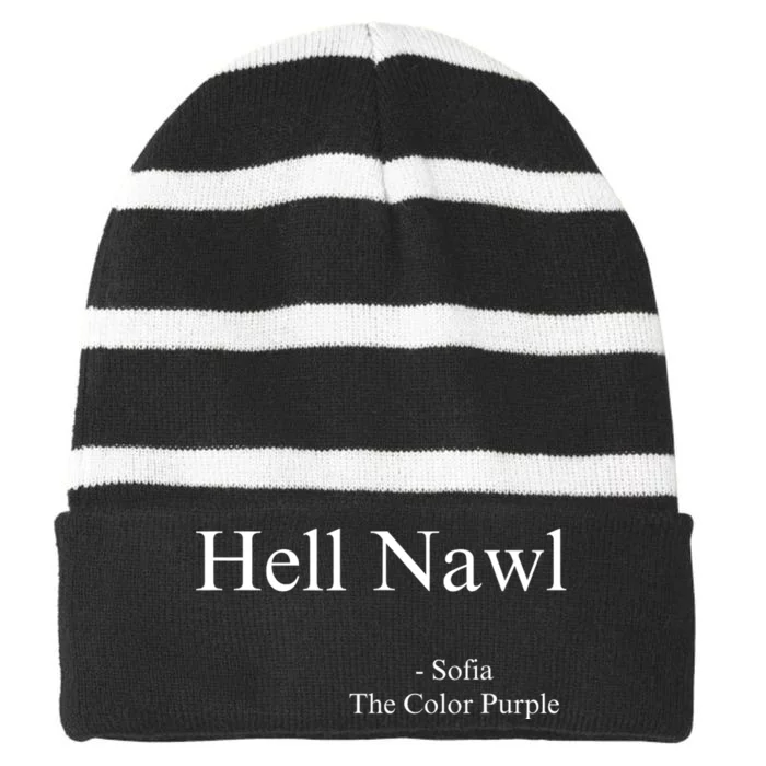 Hell Nawl Sofia Quote Purple Color Movie Black Films Plays Striped Beanie with Solid Band