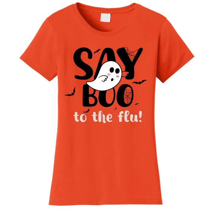 Halloween Nurse Say Boo To The Flu Women's T-Shirt