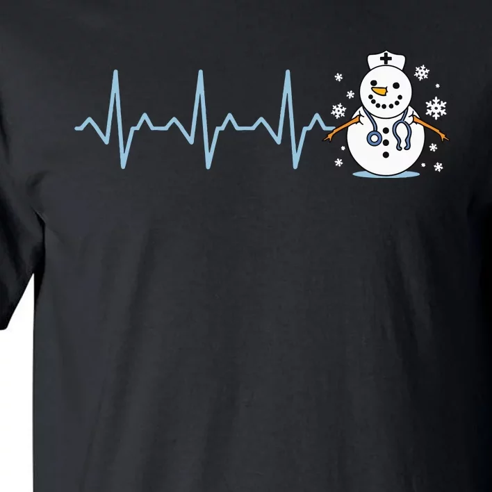 Heartbeat Nurse Snowman Nurse Christmas Tall T-Shirt