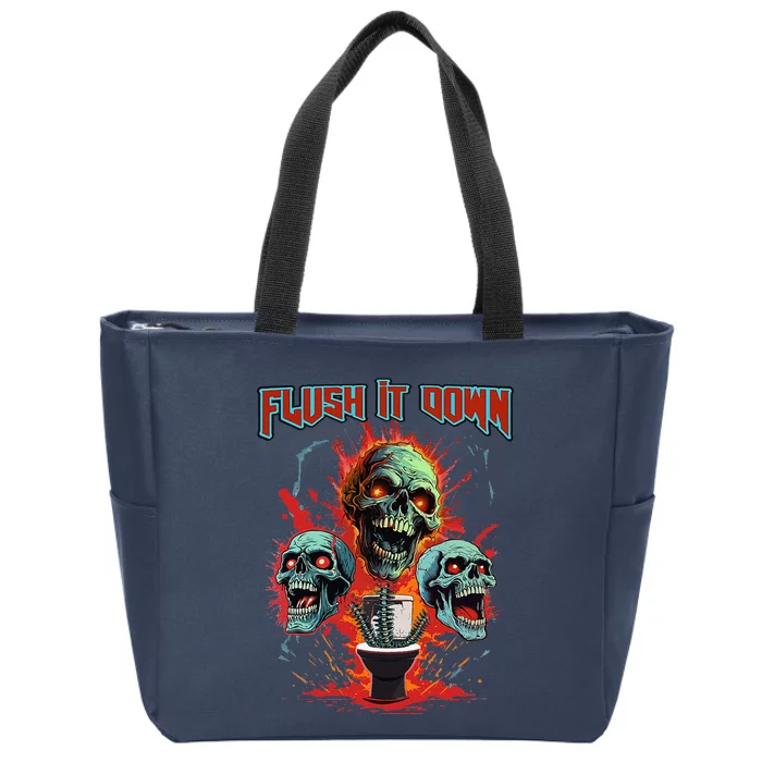 Horror Night Scary Skeletons The Halloween Horror Story Zip Tote Bag