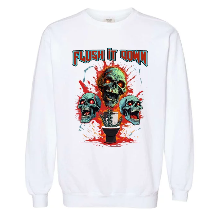 Horror Night Scary Skeletons The Halloween Horror Story Garment-Dyed Sweatshirt