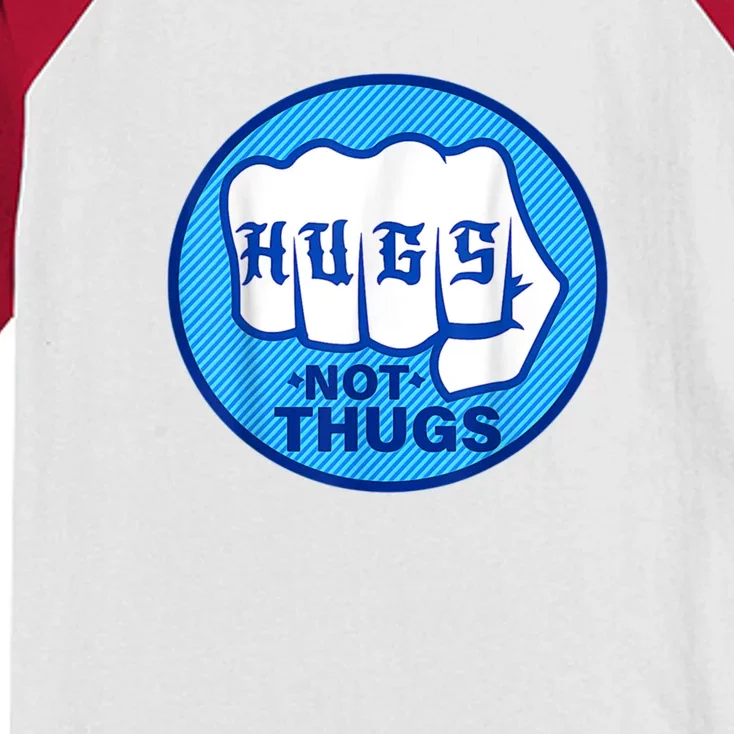 Hugs Not Thugs Trending Kids Colorblock Raglan Jersey