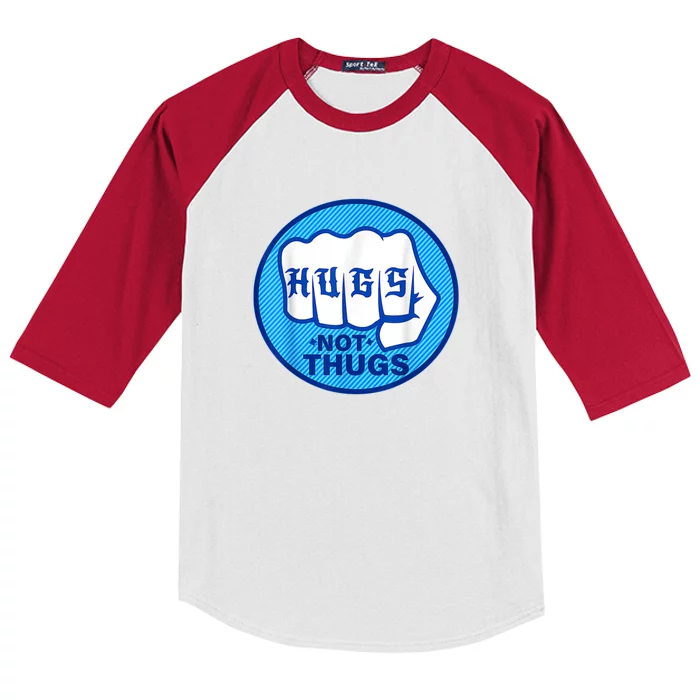 Hugs Not Thugs Trending Kids Colorblock Raglan Jersey