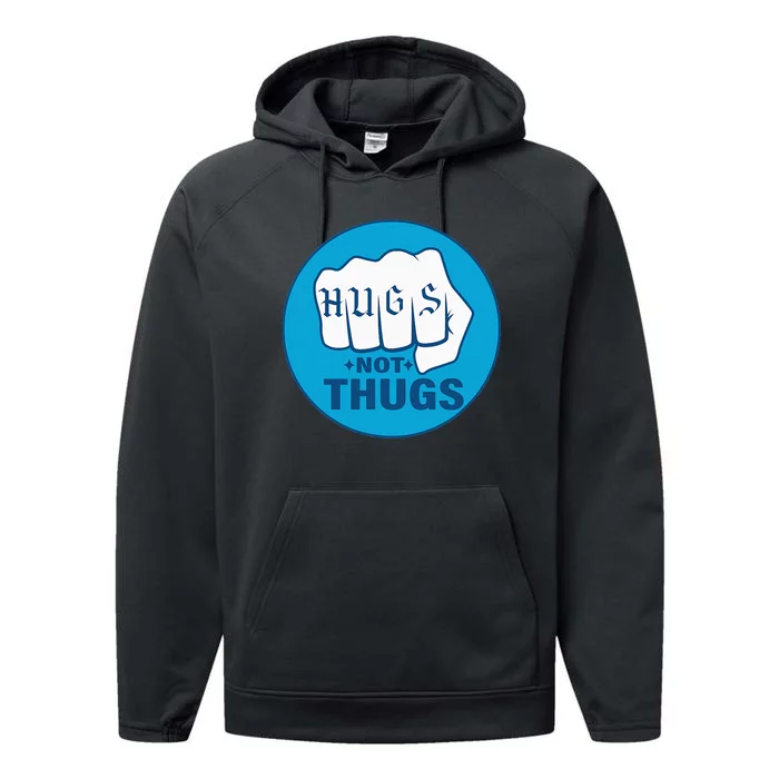 Hugs Not Thugs Performance Fleece Hoodie