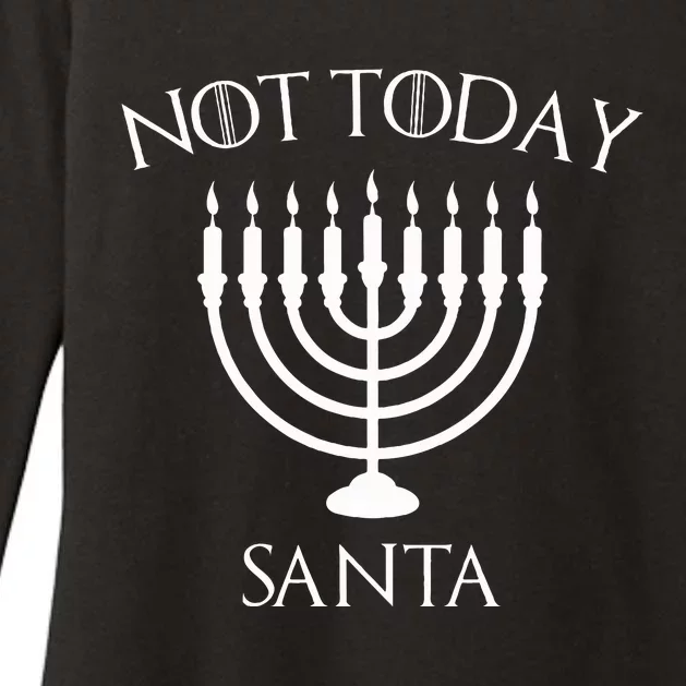 Hanukkah Not Today Santa Jewish Menorah Festival Of Lights Womens CVC Long Sleeve Shirt