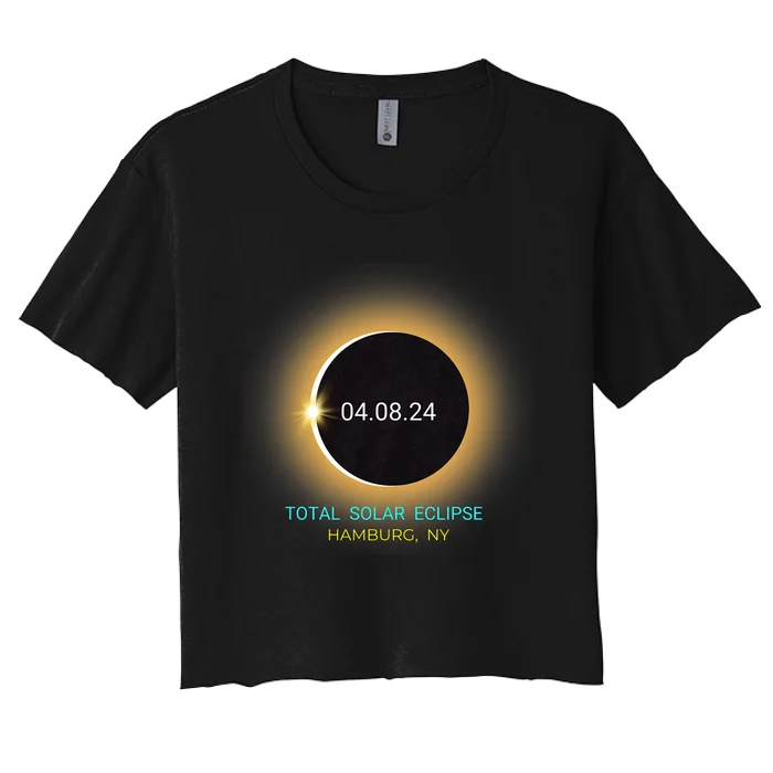 Hamburg Ny Total Solar Eclipse 040824 New York Souvenir Women's Crop Top Tee