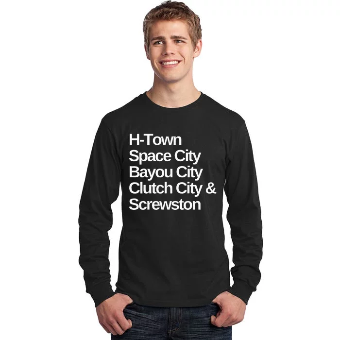 Houston Nicknames Texas Tall Long Sleeve T-Shirt