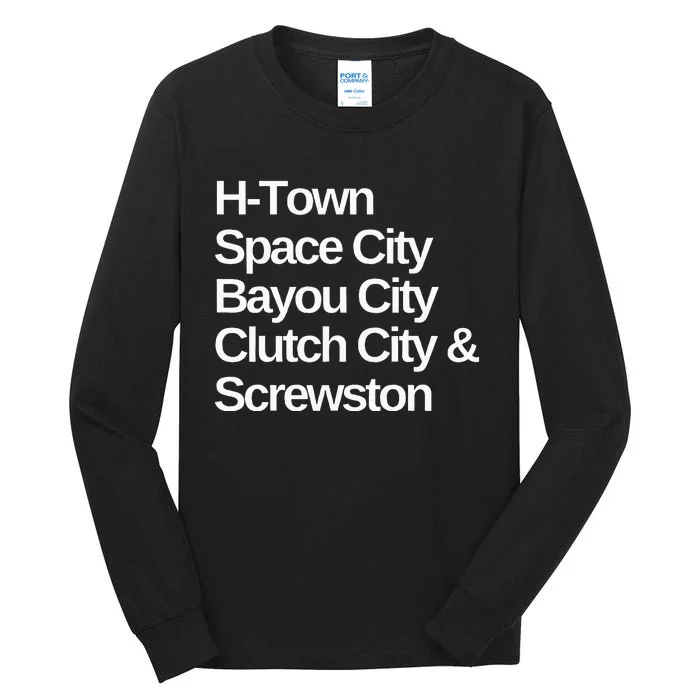 Houston Nicknames Texas Tall Long Sleeve T-Shirt