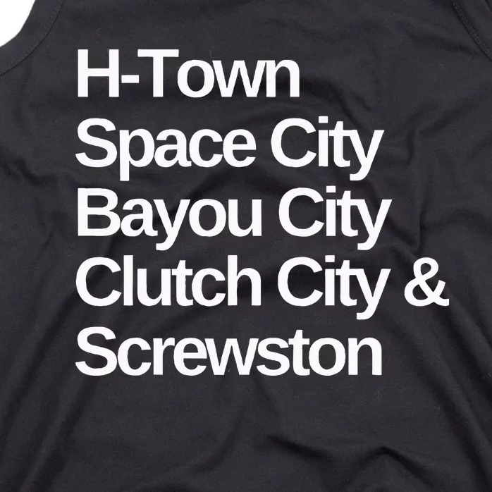 Houston Nicknames Texas Tank Top