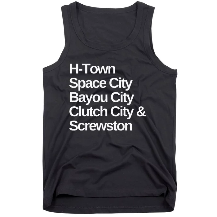 Houston Nicknames Texas Tank Top