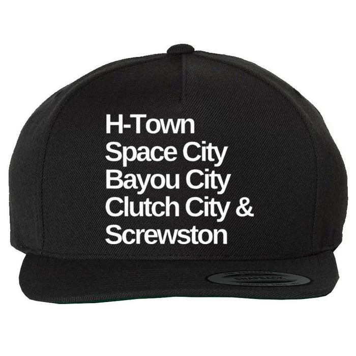 Houston Nicknames Texas Wool Snapback Cap