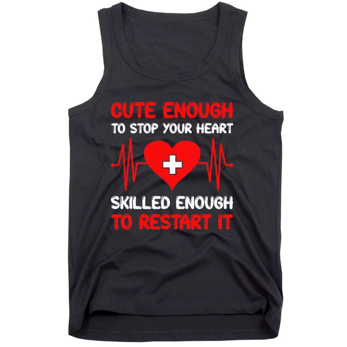 hilarious nurse text Tank Top