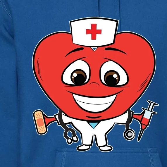 Heart Nurse Valentines Day Cute Rn Lpn Nursing Students Great Gift Premium Hoodie