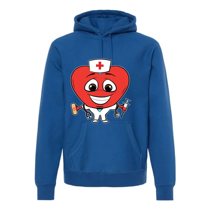 Heart Nurse Valentines Day Cute Rn Lpn Nursing Students Great Gift Premium Hoodie