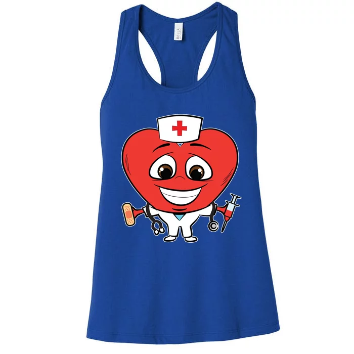 Heart Nurse Valentines Day Cute Rn Lpn Nursing Students Great Gift Women's Racerback Tank