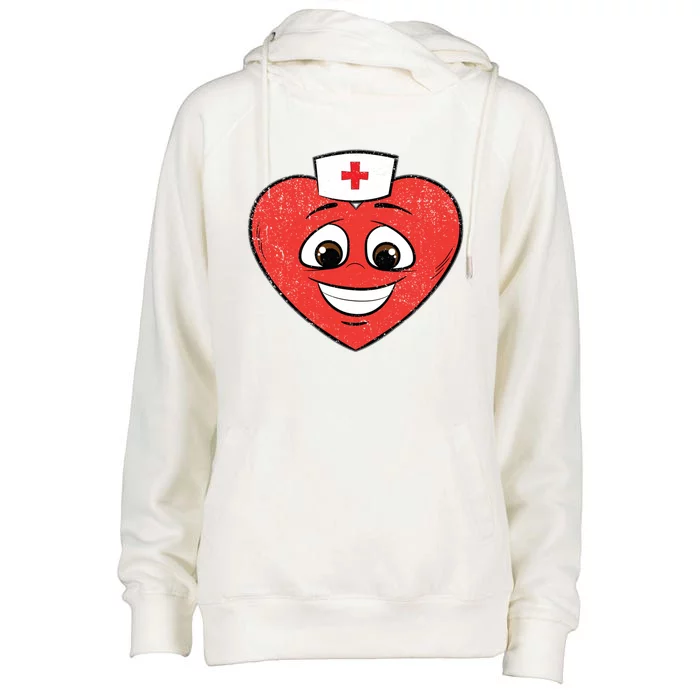 Heart Nurse Valentines Day Cute Rn Lpn Nursing Students Gift Womens Funnel Neck Pullover Hood