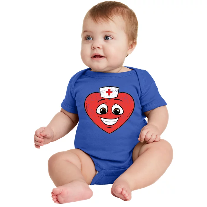 Heart Nurse Valentines Day Cute Rn Lpn Nursing Students Gift Baby Bodysuit