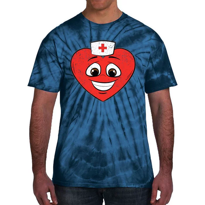 Heart Nurse Valentines Day Cute Rn Lpn Nursing Students Tie-Dye T-Shirt