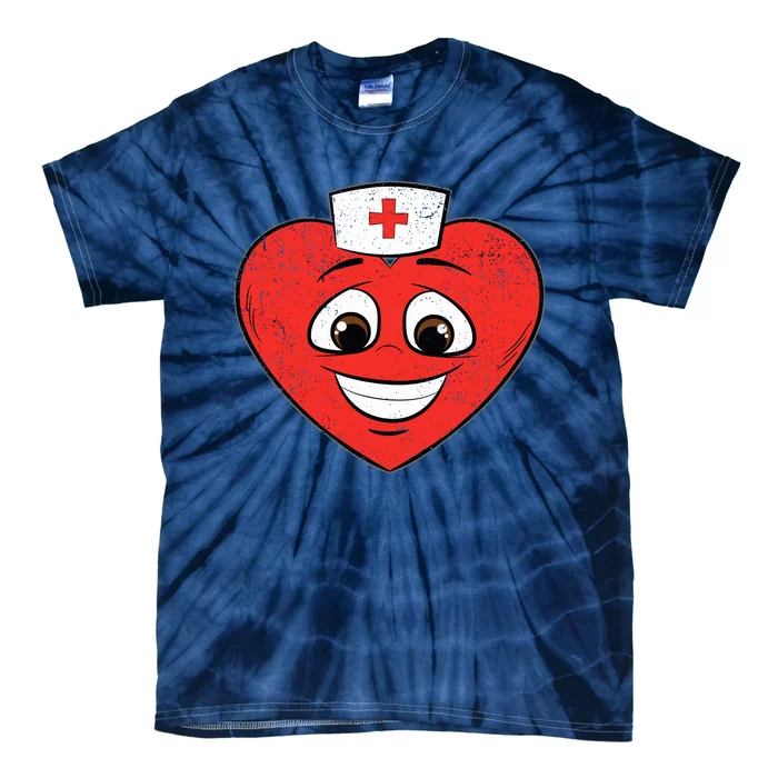 Heart Nurse Valentines Day Cute Rn Lpn Nursing Students Tie-Dye T-Shirt