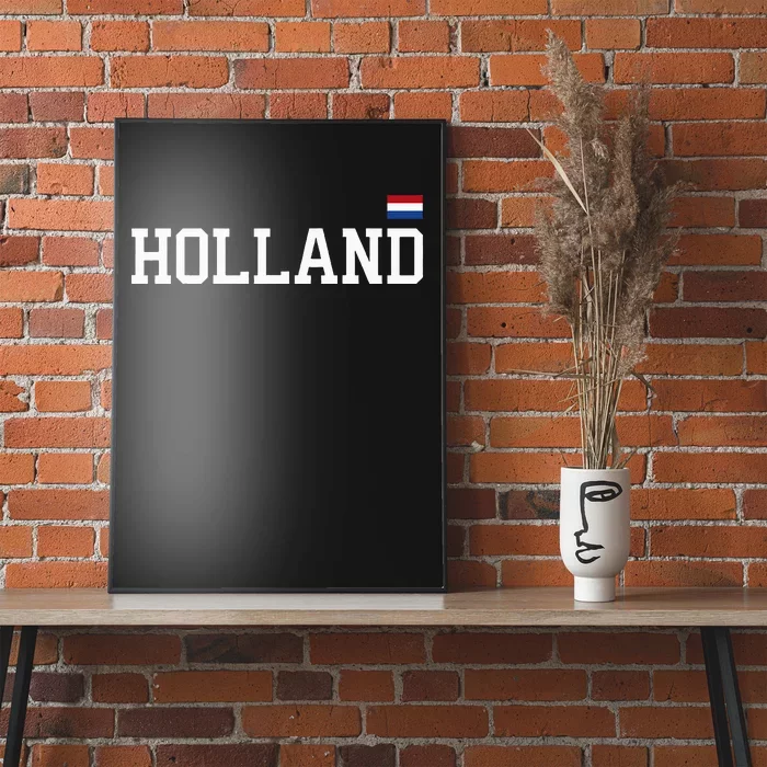 Holland Netherlands Women Dutch Flag Orange Poster